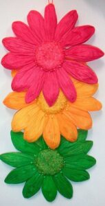 Pack 2 flores de papel 35 cms. Varios colores