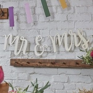 Letras Decorativas de Madera Mr & Mrs