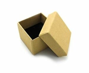 3 Cajas kraft, para sortija-joyería