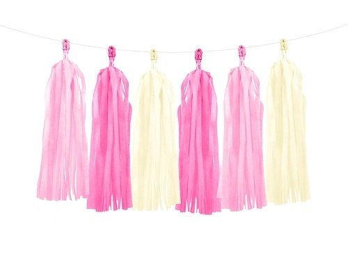 Guirnalda tassel-borlas, Rosa