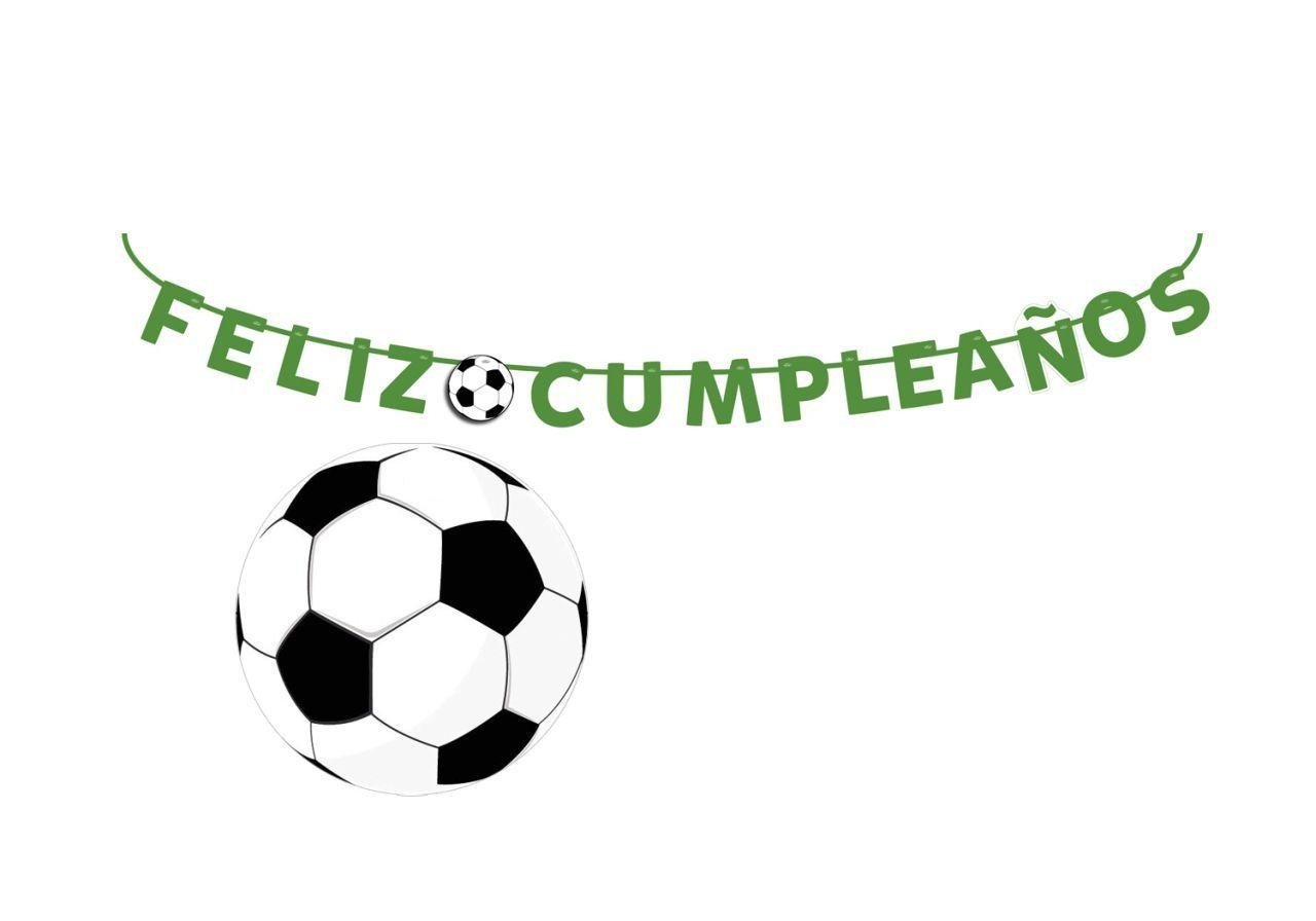 Guirnalda Feliz Cumpleaños Futbol 3 m.