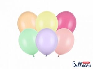 50 Globos 23 cms surtidos en tonos pastel