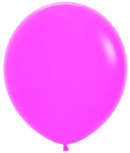 2 Globos de latex solido fucsia. 45 cms