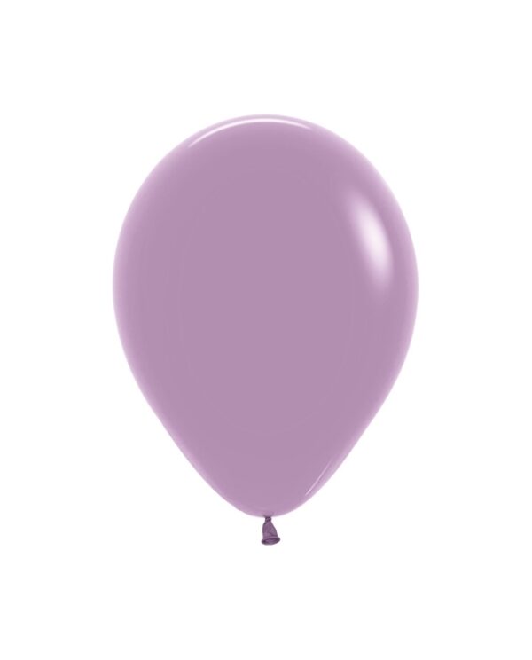 10 globos de látex color lavanda empolvado. 3 tamaños disponibles