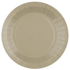 Plato-papel-taupe-gris-empolvado-mesa-fiesta-gramajeshop-valencia