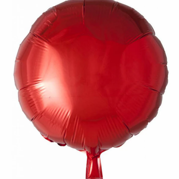 Globo metalizado círculo rojo 46 cms