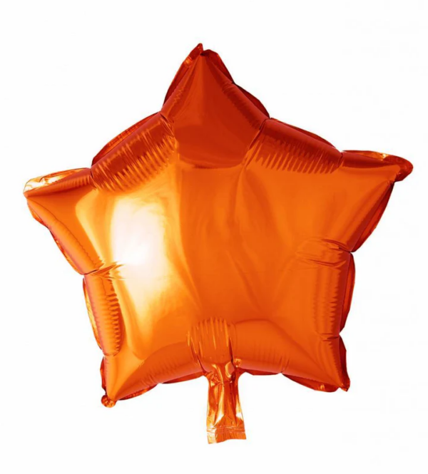 Globo-metalizado-estrella-naranja-helio-valencia-gramajeshop