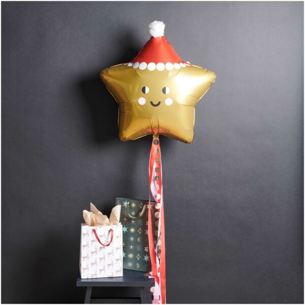 Globo-estrella-dorada-carita-navidad-nordica-metalizado-gramajeshop-valencia-rico