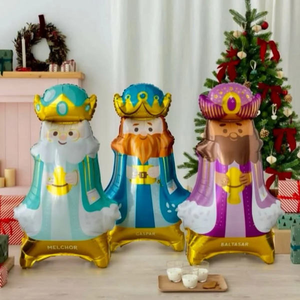 Globos-REYES-MAGOS-sin-helio-standing-Navidad-Gramajeshop-Valencia