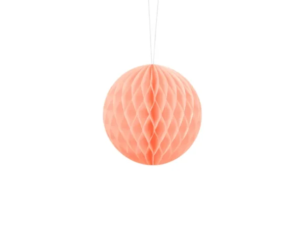 Bola nido de abeja melocotón-coral 40 cms